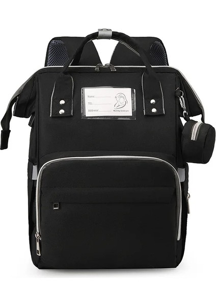 Cicibears Çok Fonksiyonlu Anne Bebek Çantası - Siyah (Yurt Dışından)