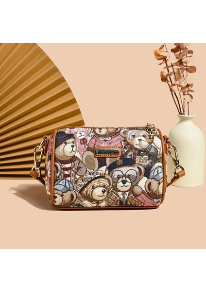 Kadınlar Crossbody Çanta, Ayı Tasarım Kadın Omuzdan Askili Çanta, Hı-Q Rahat Kadın Çantası, Ayı Desen, Şık ve Oynak (Yurt Dışından)