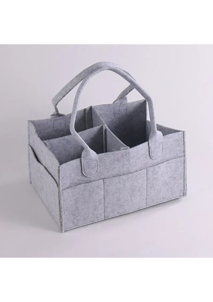 Cicibears Keçe Bebek Bezi Saklama Çantası - Gri (Yurt Dışından)