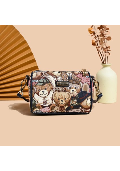 Kadınlar Crossbody Çanta, Ayı Tasarım Kadın Omuzdan Askili Çanta, Hı-Q Rahat Kadın Çantası, Ayı Desen, Şık ve Oynak (Yurt Dışından)