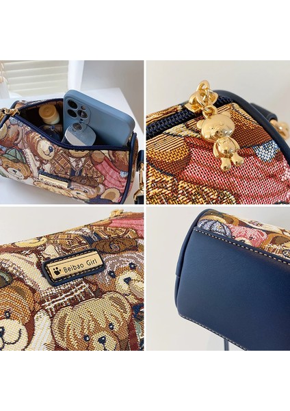 Kadınlar Crossbody Çanta, Ayı Tasarım Kadın Omuzdan Askili Çanta, Hı-Q Rahat Kadın Çantası, Ayı Desen, Şık ve Oynak (Yurt Dışından) fırsatları