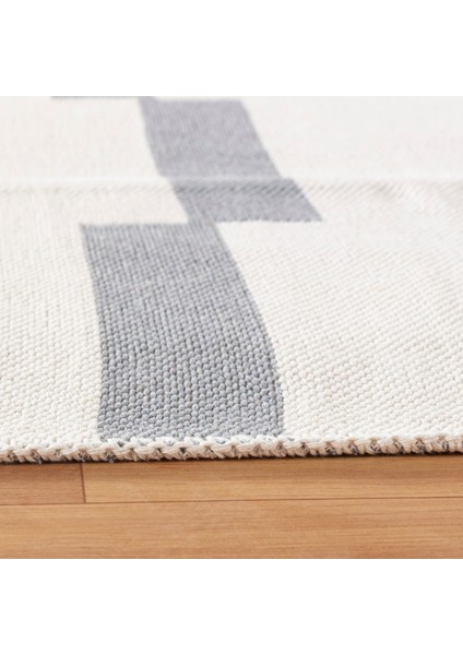 "homesteadart Rugs, Elegantwoven Koleksiyon Açık Gri Pamuk-Polyester Kilim - Çift Taraflı ve Nefes Alabilir Yapıda, 30°c'de Makinede Yıkanabilir, Katlanabilir, Robot Süpürge Uyumlu - Çeşitli Ebatlar"