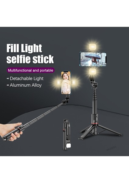 Stil 01 Roreta 2022 Yeni Bluetooth Selfie Çubuğu Katlanabilir Kablosuz Monopod Bluetooth Deklanşör Uzaktan Kumanda Alüminyum Alaşımlı Tripod (Yurt Dışından)