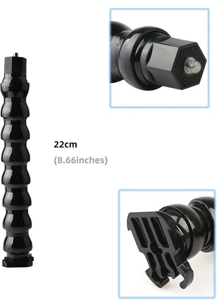M Esnek Monopod Kutup Selfie Sopa Dalış Uzatma Kolu Gopro Hero Sjcam Yi Djı Osmo Aksiyon Kameraları Için Gooseneck (Yurt Dışından)