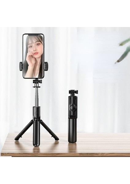 Cep Telefonu Iphone Için Siyah Bluetooth Selfie Çubuğu Ios Android Için Deklanşör Uzaktan Kumandalı Iphone Samsung Kablosuz Selfistick Tripod (Yurt Dışından) fiyatları