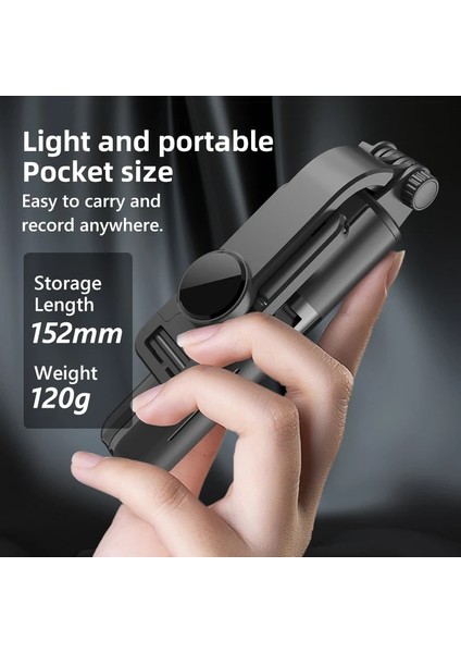 Seçenek 4 Taşınabilir Selfie Dolgu Işığı Selfie Çubuğu Geri Çekilebilir Çok Fonksiyonlu Telefon Tutucu Tripod Kablosuz Bluetooth Uzaktan Deklanşör (Yurt Dışından)