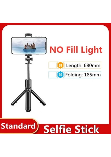 Doldurma Işığı Yok Mini Kablosuz Bluetooth Selfie Çubuğu Tripodu Doldurma Işığı Deklanşörlü Uzaktan, Mini Uzatılabilir 4'ü 1 Arada Selfie Çubuğu - 360° Dönüş (Yurt Dışından)