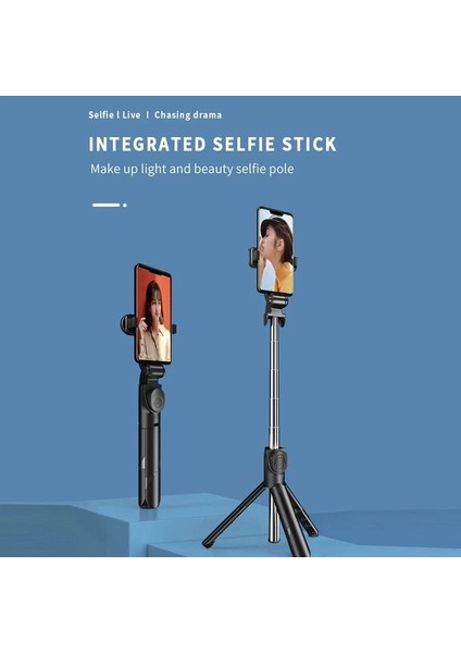 Beyaz Işık Yok 100 cm Tripod Selfie Sopa LED Işık ile Telefon Mobil Lamba Hücre Tutucu Akıllı Telefon Standı Teleskopik Monopod Bluetooth Pau Selfy Çubuk (Yurt Dışından) modelleri