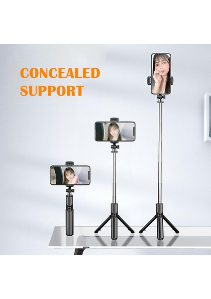 Işık ile Bluetooth Uyumlu Selfie Çubuğu Cep Telefonu Tutucu Işık Saplı Geri Çekilebilir Taşınabilir Çok Fonksiyonlu Tripod Pho N1N5 (Yurt Dışından) indirimleri