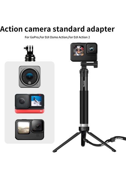 Sadece Selfie Çubuğu Telesın Gopro Selfie Çubuğu Katlanabilir Tripod Telefon Tutucu Djı Eylem INSTA360 Akıllı Telefon Için Alüminyum Alaşımlı Monopod (Yurt Dışından) fırsatları