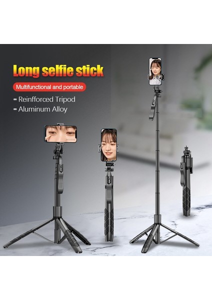 Seçenek 04 Işık Yok Fangtuosı 2022 Yenı 1530MM Kablosuz Selfie Çubuğu Tripod Standı Gopro Aksiyon Kameraları Akıllı Telefonlar Için Katlanabilir Monopod Canlı Çekim (Yurt Dışından)