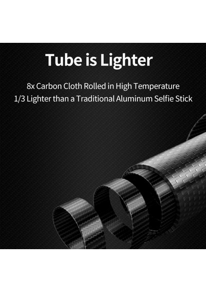 Telesın 2.7m 106 ''selfie Sopa Karbon Fiber Uzatılabilir El Monopod Gopro Hero 10 9 8 7 6 5 Max INSTA360 Osmo Eylem (Yurt Dışından) modelleri