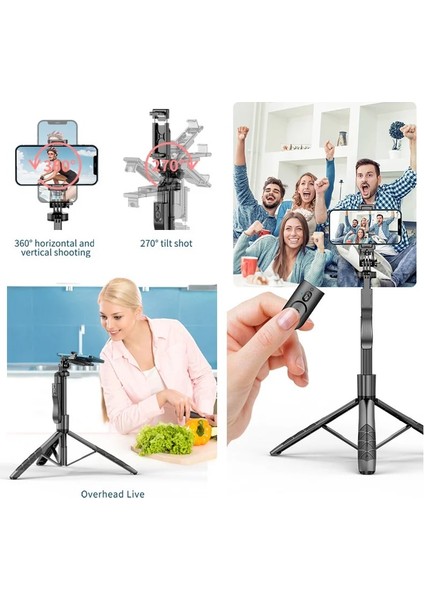Light L16 ile 1530MM Çerçeveli Selfie'ler Için Kameralar Monopod ve Gopro Kamera Sporları Akıllı Telefon ve Akıllı Telefonlar Için (Yurt Dışından)
