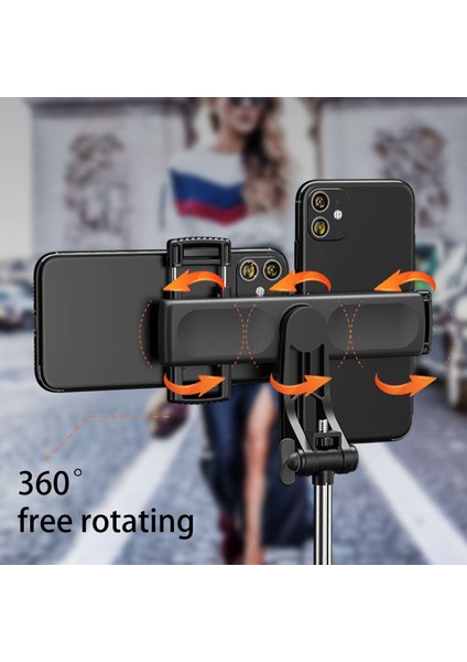 150CM Tek Klip 150/160CM Bluetooth Kablosuz Selfie Çubuğu Mini Tripod Uzatılabilir Monopod Dolgu Işığı ile Uzaktan Deklanşör iPhone Android Telefon Için (Yurt Dışından)