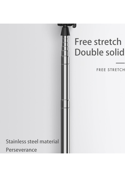 150CM Tek Klip 150/160CM Bluetooth Kablosuz Selfie Çubuğu Mini Tripod Uzatılabilir Monopod Dolgu Işığı ile Uzaktan Deklanşör iPhone Android Telefon Için (Yurt Dışından)