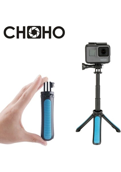 Kırmızı Selfie Sopa Mini Tripod Kendinden El Uzatılabilir Kutup Monopod Standı Gopro Hero 10 9 8 7 6 Xiaoyi 4K Lite Sjcam Aksesuarları (Yurt Dışından)