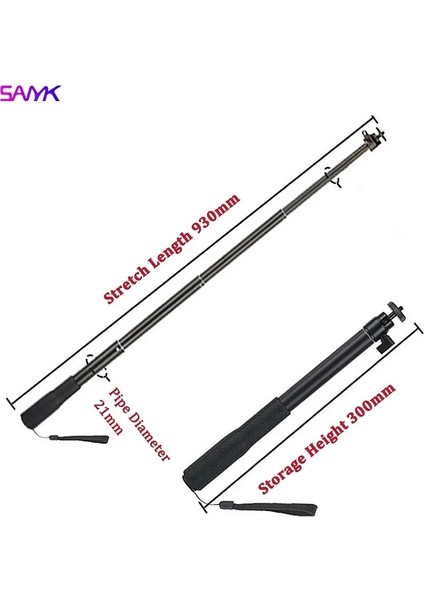 Seçenek 3 Sanyk Çok Fonksiyonlu Taşınabilir Selfie Çubuğu Tripod Aksiyon Kamerası Gopro Aksesuarları Vlog Kiti (Yurt Dışından)