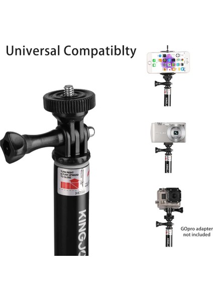 H050-3 Kıngjoy Resmi Selfie Sopa Eylem Kamera Tripodu Telefon Monopod Akıllı Telefon Için Evrensel Iphone Samsung Gopro Dört Renk (Yurt Dışından) modelleri