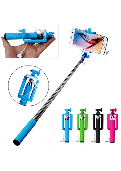 Mavi 2019 Sıcak Satış Evrensel 15-63 cm Uzatılabilir El Kendinden Kutuplu Tripod Monopod Sopa Akıllı Telefon Için iphone 6s Için Samsung S8 (Yurt Dışından)
