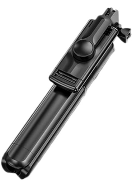 Siyah Taşınabilir Tripod Cep Telefonu Selfie Sopa Uzaktan Kumanda ile Teleskopik Telefon Bluetooth Sopa Cep Telefonu Tutucu N3C6 (Yurt Dışından)