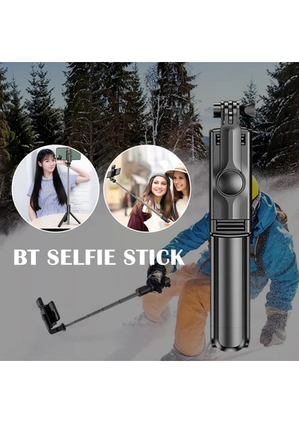 Siyah Taşınabilir Tripod Cep Telefonu Selfie Sopa Uzaktan Kumanda ile Teleskopik Telefon Bluetooth Sopa Cep Telefonu Tutucu N3C6 (Yurt Dışından) fiyatları