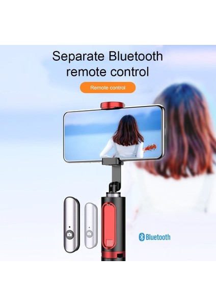 Siyah Kırmızı Pınzheng 3 In 1 Mıni Bluetooth Özçekim Çubuğu iPhone Xiaomi Özçekim Çubuğu Tripod Monopod Evrensel Uzatılabilir Katlanabilir Tripod (Yurt Dışından) modelleri