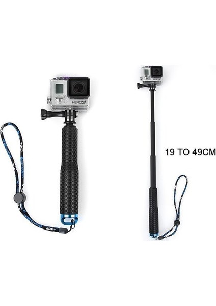 Mavi Su Geçirmez El Kavrama Ayarlanabilir Selfie Sopa El Monopod Geekpro Gopro Hd Hero 6 5 4 3 + 3 2 1 Xiaomi Yi Için (Yurt Dışından)