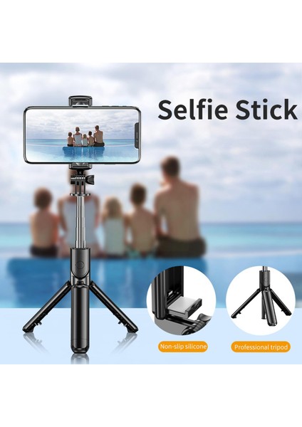Siyah Taşınabilir Tripod Cep Telefonu Selfie Sopa Uzaktan Kumanda ile Teleskopik Telefon Bluetooth Sopa Cep Telefonu Tutucu N3C6 (Yurt Dışından) indirimleri