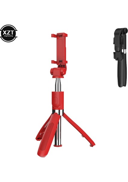 Siyah Evrensel Telefonlar Kablosuz Bluetooth ile Uyumlu Selfie Çubuğu Tripod Uzaktan Deklanşörlü Katlanabilir Tripodlar Monopodlar (Yurt Dışından)