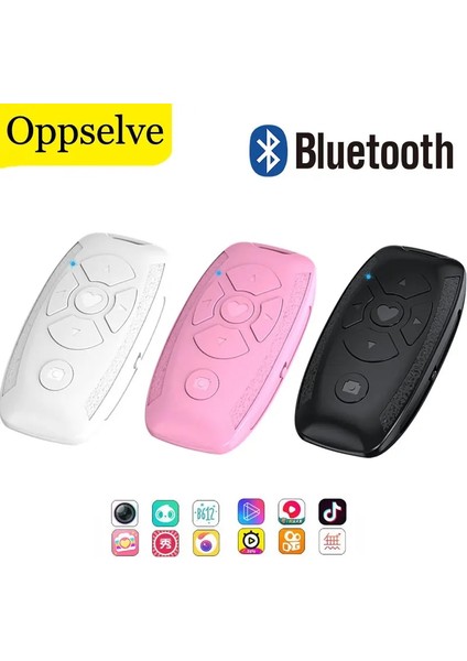 Beyaz Şarj Edilebilir Telefon Kamera Deklanşör Uzaktan Kumanda Kablosuz Bluetooth Uyumlu Selfie Düğmesi Kontrol Cihazı iPhone iPad Android Için (Yurt Dışından) indirimleri