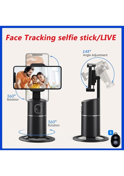 Beyaz Akıllı Gimbal 360 ° Aı Yüz Tanıma Takip Sabitleyici Takip Gimbal Telefon Standı Vlog Canlı Gimbal Sabitleyici Tripod (Yurt Dışından) fırsatları