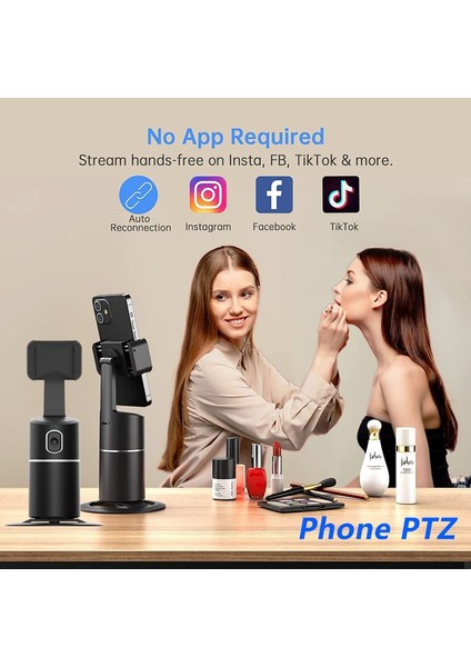 Beyaz Akıllı Gimbal 360 ° Aı Yüz Tanıma Takip Sabitleyici Takip Gimbal Telefon Standı Vlog Canlı Gimbal Sabitleyici Tripod (Yurt Dışından) indirimleri