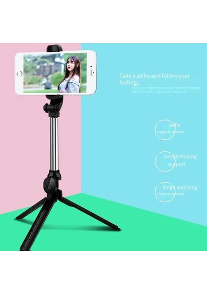 Beyaz 1 Adet Bluetooth Uyumlu 4.0 Teleskopik Selfie Çubuğu 360 Derece Döndürme Akıllı Telefon Tutucu Uzaktan Kumanda Fotoğraf Tripod (Yurt Dışından) modelleri