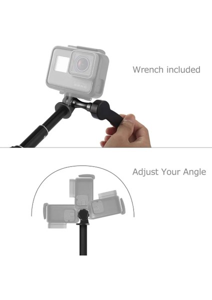 Yeşil Su Geçirmez El Kavrama Ayarlanabilir Selfie Sopa El Monopod Geekpro Gopro Hd Hero 6 5 4 3 + 3 2 1 Xiaomi Yi Için (Yurt Dışından)
