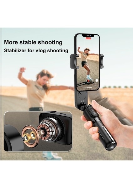 Seçenek 1 Gimbal Sabitleyici Selfie Çubuğu Tripod Huaweı Xiaomi IPhone 13 Cep Telefonu Akıllı Telefon Için Dolgu Işığı ile Kablosuz Bluetooth (Yurt Dışından) modelleri