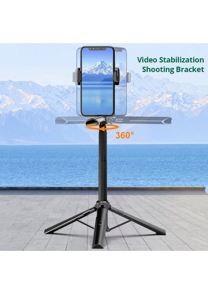 Siyah Ölçeklenebilir Mobil Tripod Otomatik Dengeli Gimbal Sabitleyici Akıllı Telefon Selfie Sopa Iphone/xiaomi Için Kablosuz Bluetooth Kontrolü (Yurt Dışından) fiyatları