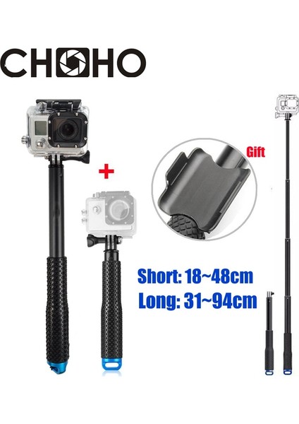 48MM Yeşil Öz Selfie Sopa El Su Geçirmez Monopod + Git Pro Hero Için Uzaktan Kumanda 11 8 9 10 Xiaomi Yi 4K Sjcam SJ4000 Aksesuarları (Yurt Dışından)