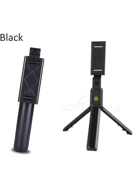 Siyah Onvian 3 In 1 Mini Kablosuz Bluetooth Selfie Sopa Deklanşör Uzaktan Tripod Telefon Monopod iPhone Huawei Samsung Oneplu (Yurt Dışından)