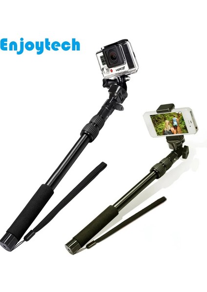 Gopro Kahraman Xiaoyi Sjcam Aksiyon Kameraları Için Alüminyum Alaşımlı Monopod Iphone Xiaomi Android Telefonlar Için Uzatılabilir Selfie Sopa (Yurt Dışından)