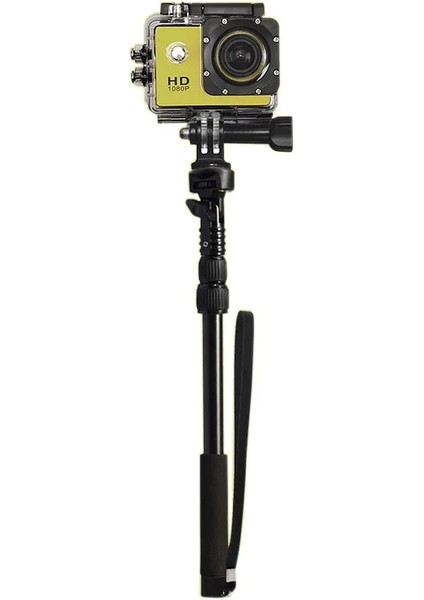 Gopro Kahraman Xiaoyi Sjcam Aksiyon Kameraları Için Alüminyum Alaşımlı Monopod Iphone Xiaomi Android Telefonlar Için Uzatılabilir Selfie Sopa (Yurt Dışından) fiyatları
