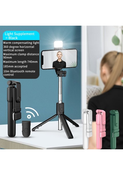 Beyaz Yükseltme R1 El Selfie Standı Taşınabilir Mini Telefon Selfie Çubuğu Bluetooth Uzaktan Uzatılabilir El Tripod Ayarlanabilir Akıllı Telefon Parçası (Yurt Dışından)