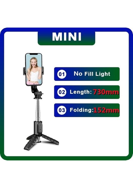 Paket 2 Fangtuosı Yeni 152MM Mini Kablosuz Bluetooth Selfie Çubuğu Dolgu Işığı ile Katlanabilir Mini Tripod 360 ° Döndürme Telefon Standı Tutucu (Yurt Dışından)