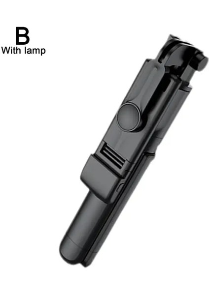 B Taşınabilir Bluetooth Selfie Sopa Geri Çekilebilir Çok Fonksiyonlu Telefon Tutucu Tripod Uzaktan Kumanda ile Xiaomi IPhone 13 14 (Yurt Dışından)