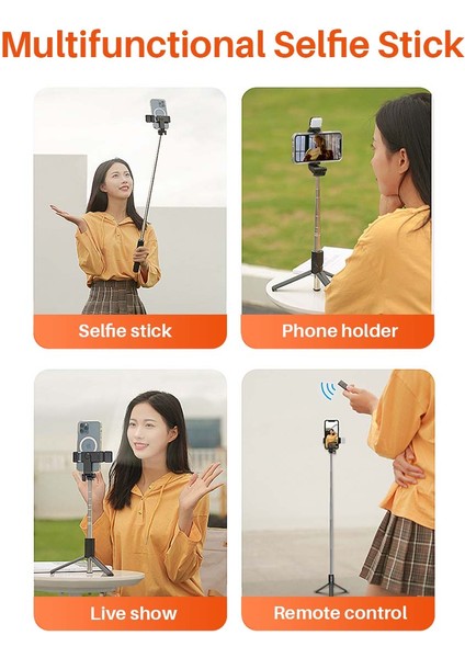 R1 Pembe Bluetooth Selfie Sopa Cep Telefonu Tutucu Geri Çekilebilir Taşınabilir Çok Fonksiyonlu Mini Tripod Kablosuz Uzaktan Deklanşör (Yurt Dışından) fırsatları