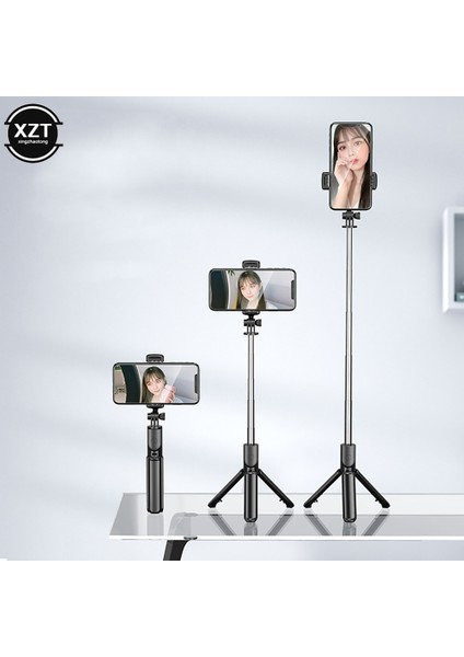 Siyah Uzatılabilir Kablosuz Selfie Çubuğu Monopod Tripod Huawei Xiaomi iPhone Gopro Spor Eylem Için Bluetooth Uyumlu Selfie Çubuğu (Yurt Dışından)