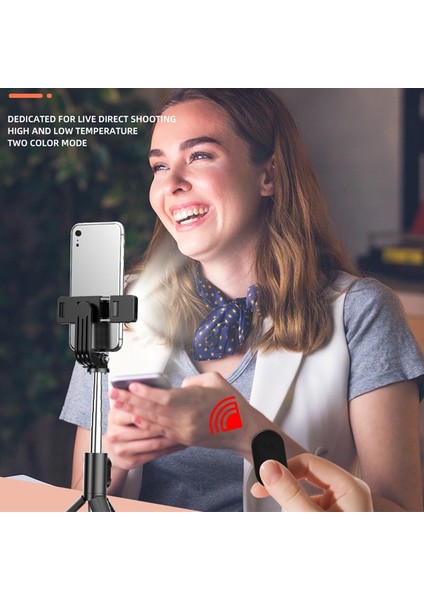 Siyah Dolgu Işığı Yok Fangtuosı 2023 Yeni Bluetooth Selfie Çubuğu Katlanabilir Kablosuz Tripod Bluetooth Deklanşör Dolgu Işığı Monopod iphone Için (Yurt Dışından)