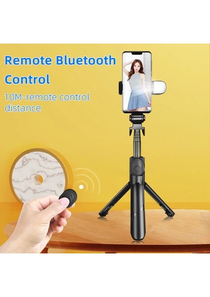 Siyah 70 cm Kablosuz Bluetooth Uyumlu Selfie Sopa Dolgu Işığı Deklanşör Katlanabilir Mini Tripod Telefon Ios Android Için Uzaktan Kumanda (Yurt Dışından) modelleri