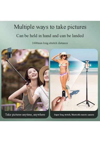 Mavi Yenı Kablosuz Bluetooth Uyumlu Selfie Çubuğu Katlanabilir Uzatılabilir Tripod Kamera iphone Dolgu Işığı Deklanşör Uzaktan Kumanda ile (Yurt Dışından) modelleri