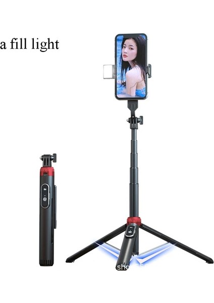 Mavi Yenı Kablosuz Bluetooth Uyumlu Selfie Çubuğu Katlanabilir Uzatılabilir Tripod Kamera iphone Dolgu Işığı Deklanşör Uzaktan Kumanda ile (Yurt Dışından) indirimleri