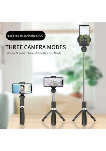 Mavi Pınzheng Bluetooth Özçekim Çubuğu Tripod Uzaktan Kumanda ile Katlanabilir Monopod Xiaomi iPhone Akıllı Telefonlar Için Kablosuz Özçekim Çubuğu (Yurt Dışından)